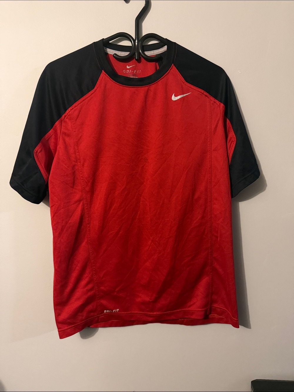 Nike Red and Black Short-Sleeve Athletic Tee
